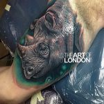фото тату носорог от 29.09.2017 №004 - rhino tattoo - tatufoto.com