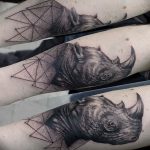 фото тату носорог от 29.09.2017 №006 - rhino tattoo - tatufoto.com