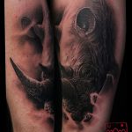 фото тату носорог от 29.09.2017 №014 - rhino tattoo - tatufoto.com