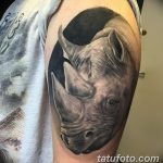 фото тату носорог от 29.09.2017 №019 - rhino tattoo - tatufoto.com
