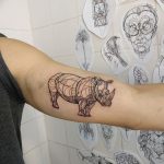 фото тату носорог от 29.09.2017 №028 - rhino tattoo - tatufoto.com
