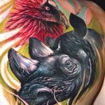 фото тату носорог от 29.09.2017 №051 - rhino tattoo - tatufoto.com