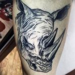 фото тату носорог от 29.09.2017 №066 - rhino tattoo - tatufoto.com