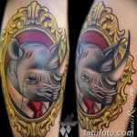 фото тату носорог от 29.09.2017 №069 - rhino tattoo - tatufoto.com