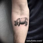 фото тату носорог от 29.09.2017 №081 - rhino tattoo - tatufoto.com