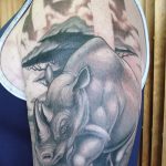фото тату носорог от 29.09.2017 №091 - rhino tattoo - tatufoto.com