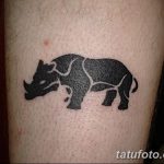 фото тату носорог от 29.09.2017 №092 - rhino tattoo - tatufoto.com