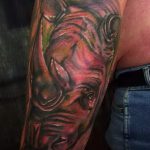 фото тату носорог от 29.09.2017 №132 - rhino tattoo - tatufoto.com