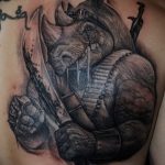 фото тату носорог от 29.09.2017 №137 - rhino tattoo - tatufoto.com