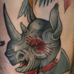 фото тату носорог от 29.09.2017 №139 - rhino tattoo - tatufoto.com