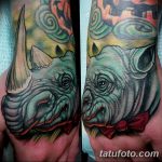 фото тату носорог от 29.09.2017 №140 - rhino tattoo - tatufoto.com