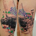 фото тату носорог от 29.09.2017 №145 - rhino tattoo - tatufoto.com