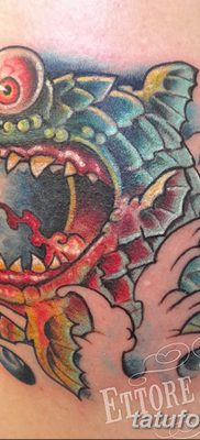 фото тату пиранья от 15.09.2017 №031 — tattoo piranha — tatufoto.com