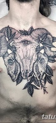 фото тату череп козы от 20.09.2017 №022 — goat skull tattoo — tatufoto.com