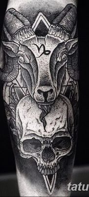 фото тату череп козы от 20.09.2017 №035 — goat skull tattoo — tatufoto.com