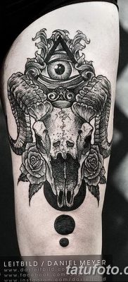 фото тату череп козы от 20.09.2017 №058 — goat skull tattoo — tatufoto.com