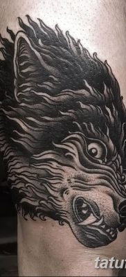 фото тату черный волк от 13.09.2017 №011 — black wolf tattoo — tatufoto.com