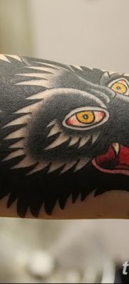 фото тату черный волк от 13.09.2017 №033 — black wolf tattoo — tatufoto.com
