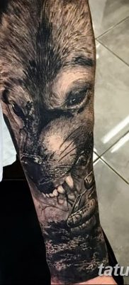фото тату черный волк от 13.09.2017 №039 — black wolf tattoo — tatufoto.com