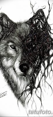фото тату черный волк от 13.09.2017 №063 — black wolf tattoo — tatufoto.com