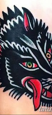 фото тату черный волк от 13.09.2017 №074 — black wolf tattoo — tatufoto.com