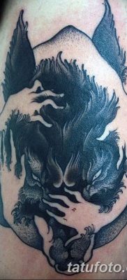 фото тату черный волк от 13.09.2017 №076 — black wolf tattoo — tatufoto.com