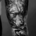 фото тату черный волк от 13.09.2017 №103 - black wolf tattoo - tatufoto.com