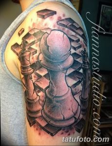 фото тату шахматы от 16.09.2017 №099 - tattoo chess - tatufoto.com