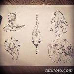 фото эскизы для тату космос от 26.09.2017 №017 - sketches for tattoo space - tatufoto.com