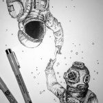 фото эскизы для тату космос от 26.09.2017 №025 - sketches for tattoo space - tatufoto.com