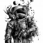 фото эскизы для тату космос от 26.09.2017 №043 - sketches for tattoo space - tatufoto.com
