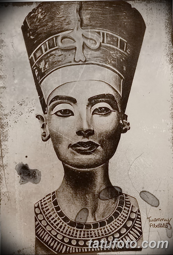 фото Эскизы тату Нефертити от 02.10.2017 № 023 - Sketches of Nefertiti - ta...