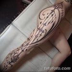 фото Мехенди на ляжке от 25.10.2017 №013 - Mehendi on thigh - tatufoto.com