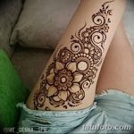 фото Мехенди на ляжке от 25.10.2017 №020 - Mehendi on thigh - tatufoto.com