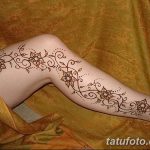 фото Мехенди на ляжке от 25.10.2017 №035 - Mehendi on thigh - tatufoto.com