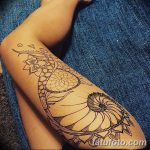 фото Мехенди на ляжке от 25.10.2017 №045 - Mehendi on thigh - tatufoto.com