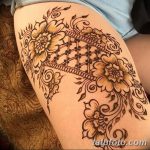 фото Мехенди на ляжке от 25.10.2017 №062 - Mehendi on thigh - tatufoto.com