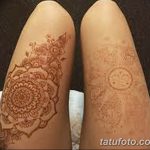 фото Мехенди на ляжке от 25.10.2017 №074 - Mehendi on thigh - tatufoto.com