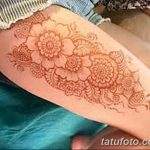 фото Мехенди на ляжке от 25.10.2017 №077 - Mehendi on thigh - tatufoto.com