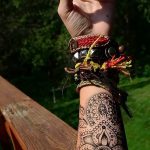 фото Мехенди на предплечье от 28.10.2017 №001 - Mehendi on the forearm - tatufoto.com