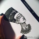 фото Эскизы тату Нефертити от 02.10.2017 №001 - Sketches of Nefertiti - tatufoto.com