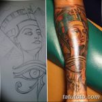 фото Эскизы тату Нефертити от 02.10.2017 №003 - Sketches of Nefertiti - tatufoto.com