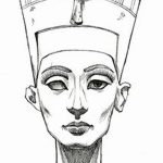 фото Эскизы тату Нефертити от 02.10.2017 №011 - Sketches of Nefertiti - tatufoto.com