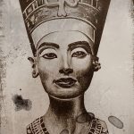 фото Эскизы тату Нефертити от 02.10.2017 №023 - Sketches of Nefertiti - tatufoto.com