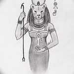 фото Эскизы тату Нефертити от 02.10.2017 №028 - Sketches of Nefertiti - tatufoto.com