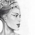 фото Эскизы тату Нефертити от 02.10.2017 №030 - Sketches of Nefertiti - tatufoto.com