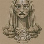 фото Эскизы тату Нефертити от 02.10.2017 №031 - Sketches of Nefertiti - tatufoto.com