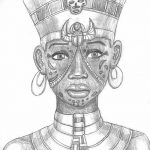 фото Эскизы тату Нефертити от 02.10.2017 №034 - Sketches of Nefertiti - tatufoto.com
