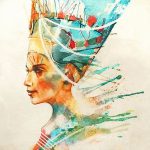 фото Эскизы тату Нефертити от 02.10.2017 №037 - Sketches of Nefertiti - tatufoto.com