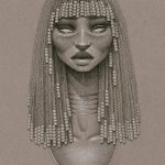 фото Эскизы тату Нефертити от 02.10.2017 №038 - Sketches of Nefertiti - tatufoto.com